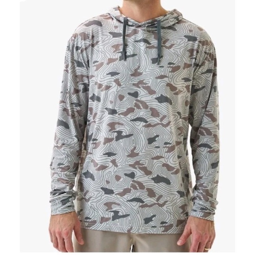 Burlebo Performance Hoodie  Size Medium Topo Desert Camouflage